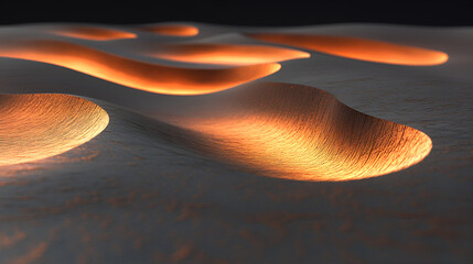 Aufkleber - Abstract glowing curves on textured surface at nighttime, showcasing a blend of light and shadow in a creative design