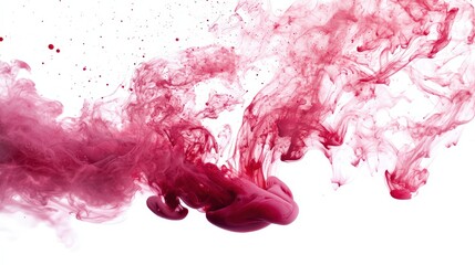 Canvas Print - Pink ink swirls in water