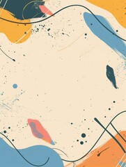 Canvas Print - Abstract minimal banner in retro style