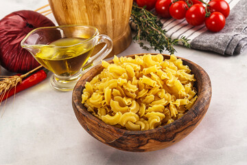 Wall Mural - Raw dry Italian pasta Gallo