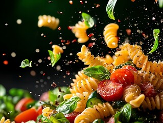 Wall Mural - Pasta Primavera  Pasta with fresh vegetables, from Rome, Italy