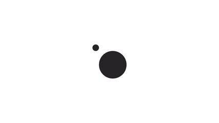 Fototapete - Circles changing sizes loading animation black and white. Computing technology update animated element monochrome abstract 4K video motion graphic isolated. Round shapes loader download upload
