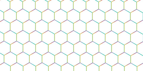 Abstract pattern with hexagonal white and gray technology line paper background. Hexagonal 3d vector grid tile and mosaic structure simple style hexagonal graphic concept. Futuristic surface design.	
