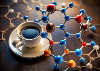 molecular structure of caffeine, a potent central nervous system stimulant, consists of a xantheiniu