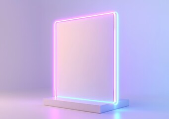 Poster - white screen mockup isolated on white background of futuristic scifi monitor