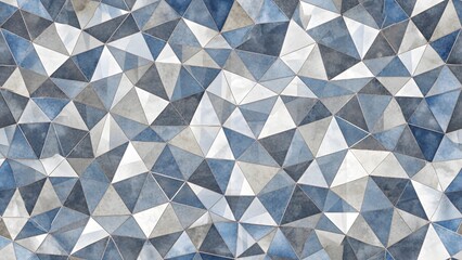Poster - Abstract geometric background with grey and white color tone triangle shapes.  Abstract shapes background, black and white color tones, vintage texture design, geometric angled lines, and pattern