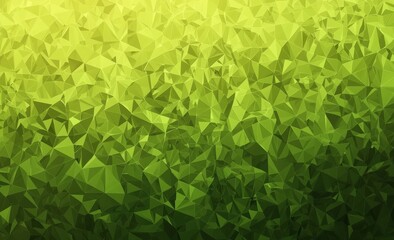Poster - the abstract green consisting of triangles. the geometric background is in origami style with gradie