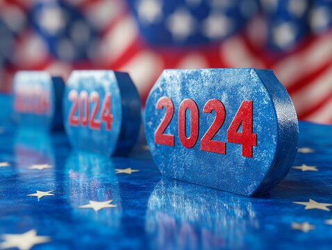 2024 American election predition design concept.