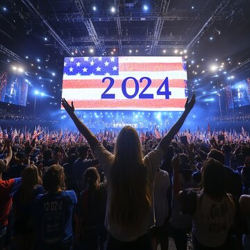 2024 American election predition design concept.