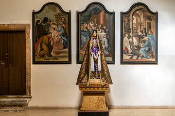 Wall Mural - Interior of the San Sebastiao Catholic Church in Setubal, Portugal