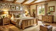 © DigitalArt Max - Exquisite oak pieces anchor the room, while plush textiles and soft lighting infuse the space with warmth and