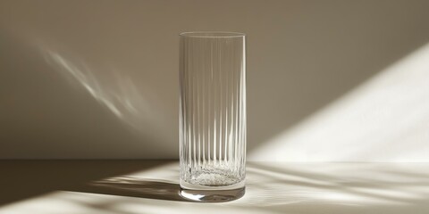 Sticker - A tall glass vase with striped pattern.