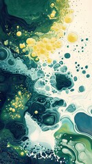 Wall Mural - Abstract with colored milk propagation mixing in water illustration poster background