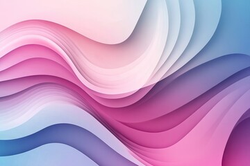 Poster - A stunning abstract background featuring smooth, flowing waves in shades of pink and blue, perfect for modern designs.