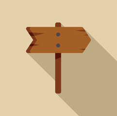 Poster - This simple wooden sign is pointing to the right