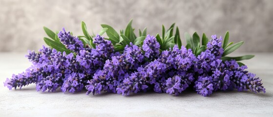 A Close-Up of a Bunch of Purple Lavender Flowers