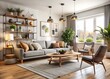© DigitalArt Max - Minimalist design combines modern neutrals with natural textures, creating a harmonious balance of function and style