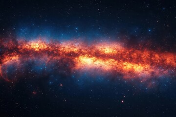 Wall Mural - aweinspiring panorama of the milky way arching across a starfilled night sky cosmic dust and distant galaxies create a breathtaking celestial tapestry