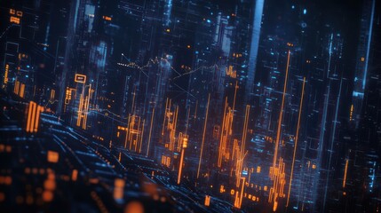 Abstract Digital Cityscape