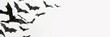 © Ilia K - Banner for Halloween holiday with bats on white background with place for text