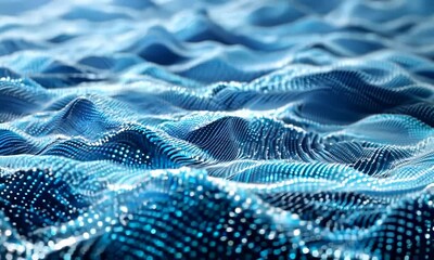 Aufkleber - Digital waves with binary patterns, 4K hyperrealistic  4K Video