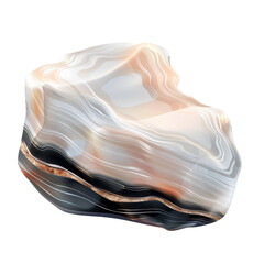 Wall Mural - a large rock with a black and white pattern