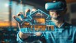 © Dzmitry Halavach - Futuristic House Design Through Virtual Reality Hologram Projection