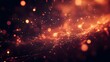 © fledermausstudio - Abstract Red and Gold Bokeh Background with Sparkles and Network Texture