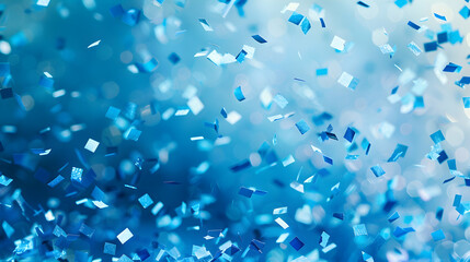 Poster - Light Blue Confetti Background with Dark Blue Lines
