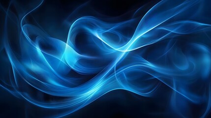 Canvas Print - Abstract Blue Flowing Lines Background