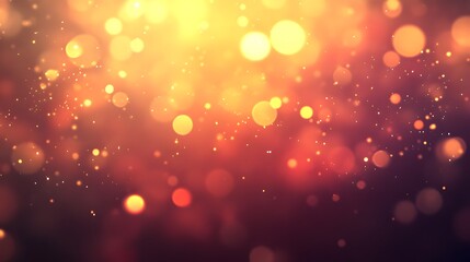 Poster - Abstract Bokeh Background with Warm Colors and Lights