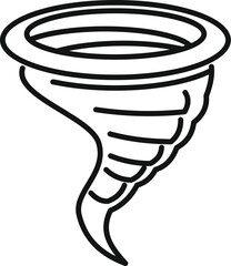 Sticker - This line art vector illustration shows a tornado forming, perfect for projects about extreme weather