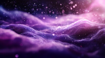 Abstract Purple Glitter Background with Bokeh Lights