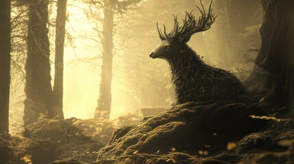 Wall Mural - Enchanted Forest Deer