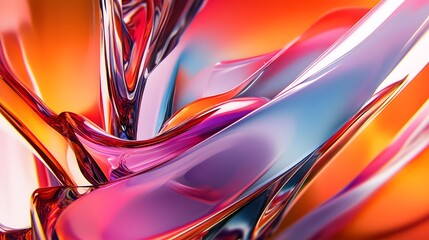 Poster - Abstract Liquid Swirls  Colorful Fluid Shapes  Dynamic Flow Design  Gradient Background