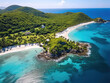 Aerial View of a Tropical Beach Paradise