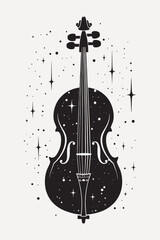 Wall Mural - Elegant musical instrument illustration