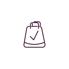 Poster - supermarket bag outline icon. Linear vector from business concept. Thin line supermarket bag icon isolated on white background