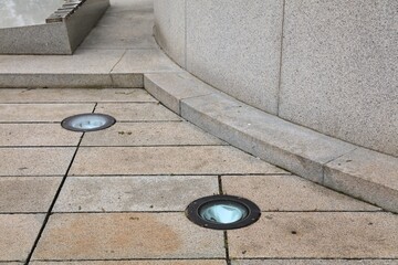 Poster - Recessed floor light fixture for monument illumination