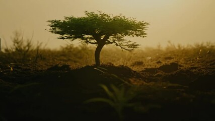 Small Tree Grows Fast Timelapse, Hope, New Life, Sunrise