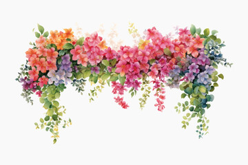 Poster - Colorful floral watercolor illustration