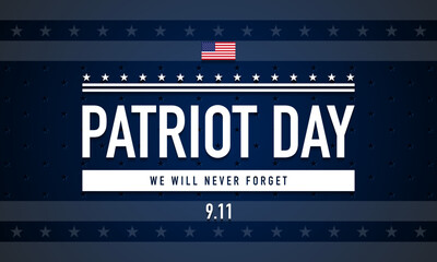 Sticker - Patriot Day Background Design.