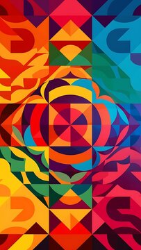Colorful geometric background with mosaic design