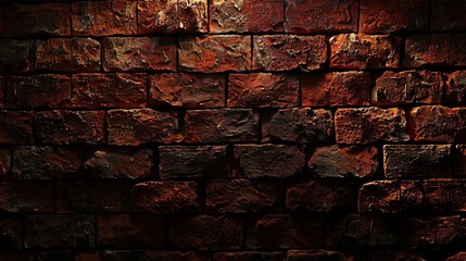 Wall Mural - Traditional brick wall wallpaper with rich colors and soft directional lighting