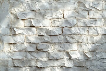 Wall Mural - textured beige brick wall with crumpled white paper creating a rustic and weathered appearance highlighting shadows and depth