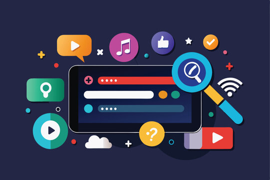 Visual representation of a search bar widget UI, guiding users on how to choose the right SEO agency effectively.