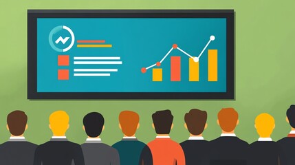 Poster - Business Presentation with Data Visualization and Audience