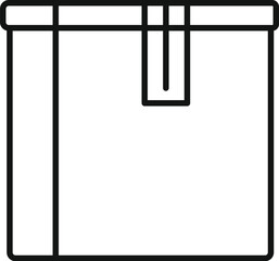 Poster - Simple line icon of a delivery box, representing the concepts of shipping and logistics