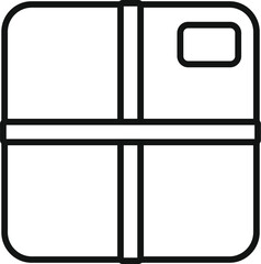 Poster - Line icon of a parcel, representing secure packaging for shipping and delivery