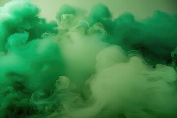 vibrant green haze visual effect with abstract fog and smoke elements